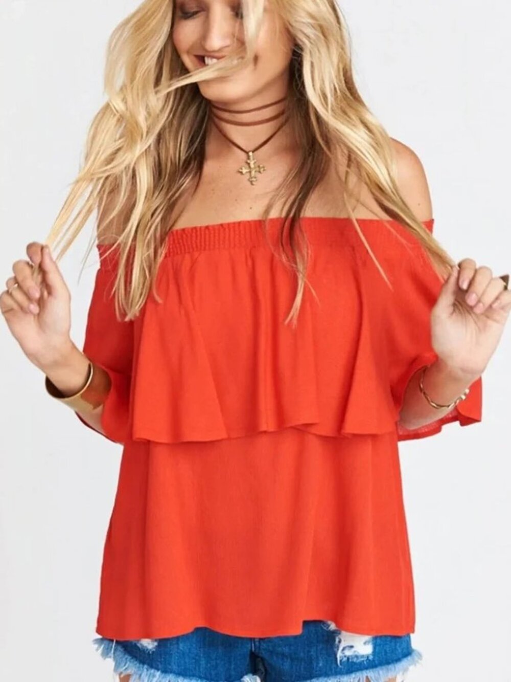 Show Me Your Mumu Bungalow Top ~ Red Hot Chili Pepper Cloud